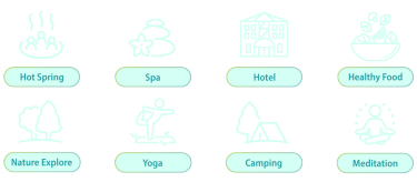 Hot Spring, Spa, Hotel, Healthy Food, Nature Explore, Yoga, Camping, Meditation